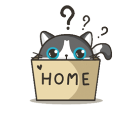 Cat Named FullMoon sticker #15830498