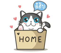 Cat Named FullMoon sticker #15830499