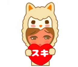 Costume girl usable every day sticker #15830543