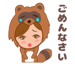 Costume girl usable every day sticker #15830545