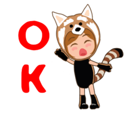 Costume girl usable every day sticker #15830548