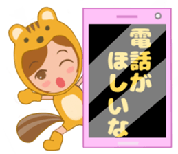 Costume girl usable every day sticker #15830551