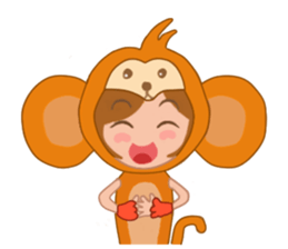 Costume girl usable every day sticker #15830558