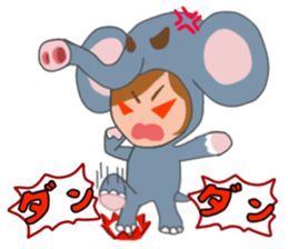 Costume girl usable every day sticker #15830559