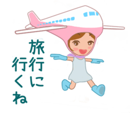 Costume girl usable every day sticker #15830561