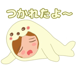 Costume girl usable every day sticker #15830566