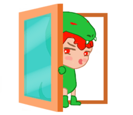 Costume girl usable every day sticker #15830575