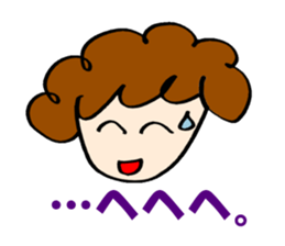 Women of natural perm sticker #15831105