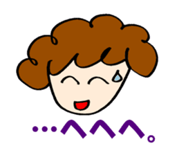Women of natural perm sticker #15831105