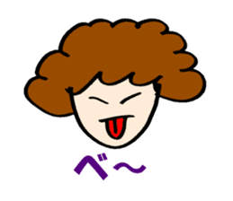 Women of natural perm sticker #15831128