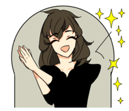 THE GEEK GIRL & FASHIONABLE BOY sticker #15831163