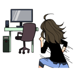 THE GEEK GIRL & FASHIONABLE BOY sticker #15831167