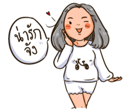 Girl with grey hair. sticker #15832000