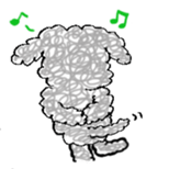 fluffy funny dog sticker #15832178
