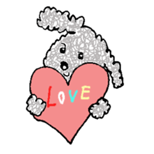 fluffy funny dog sticker #15832201