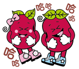 Red sister & Bean brother sticker #15832546