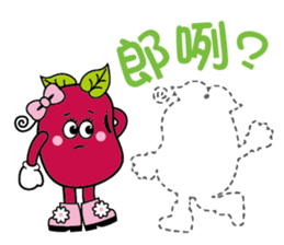 Red sister & Bean brother sticker #15832555