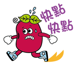 Red sister & Bean brother sticker #15832558