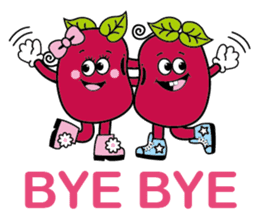 Red sister & Bean brother sticker #15832559