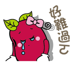 Red sister & Bean brother sticker #15832573