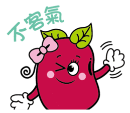 Red sister & Bean brother sticker #15832577