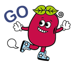 Red sister & Bean brother sticker #15832582