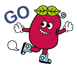 Red sister & Bean brother sticker #15832582