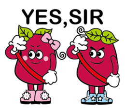 Red sister & Bean brother sticker #15832585