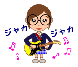 Eyeglasses girl sticker #15832906