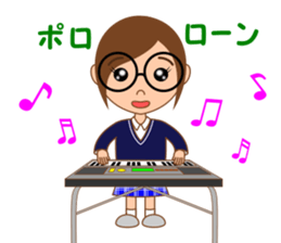 Eyeglasses girl sticker #15832908