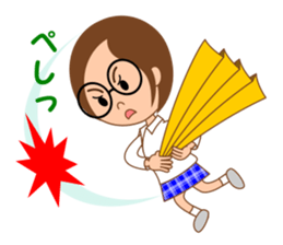 Eyeglasses girl sticker #15832916