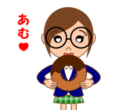 Eyeglasses girl sticker #15832923