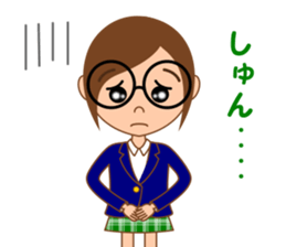 Eyeglasses girl sticker #15832927