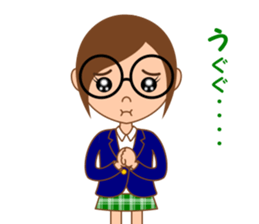 Eyeglasses girl sticker #15832928