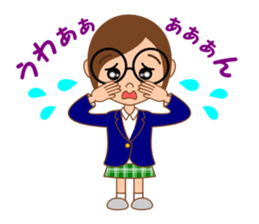 Eyeglasses girl sticker #15832929