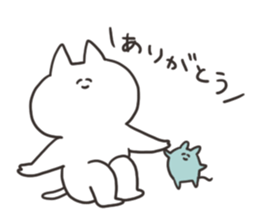Cat and cute mouse sticker #15832976
