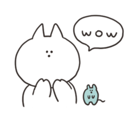 Cat and cute mouse sticker #15832978