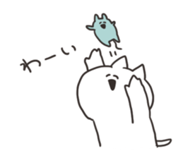 Cat and cute mouse sticker #15832980