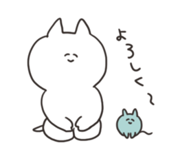 Cat and cute mouse sticker #15832983