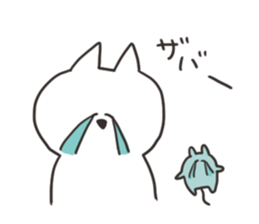 Cat and cute mouse sticker #15832992