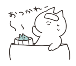 Cat and cute mouse sticker #15832996