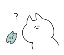 Cat and cute mouse sticker #15833004