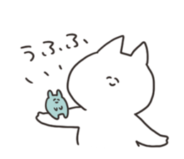 Cat and cute mouse sticker #15833008