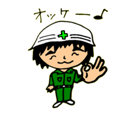 Takashi-kun of the construction site sticker #15833057