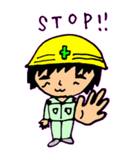 Takashi-kun of the construction site sticker #15833064