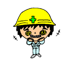 Takashi-kun of the construction site sticker #15833078