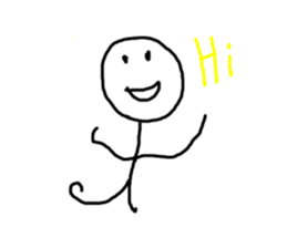 stick man hey sticker #15834162