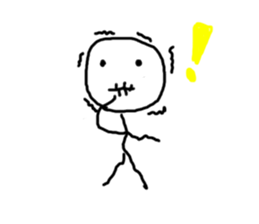 stick man hey sticker #15834163