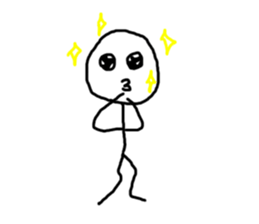 stick man hey sticker #15834164