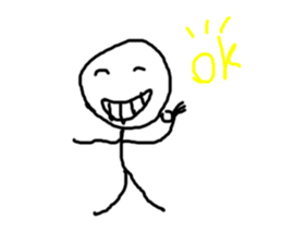 stick man hey sticker #15834165
